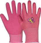 Children's gloves, polyester/latex pink/pink Lea