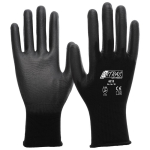 Handschuhe, Nylon schwarz, PU-Beschichtung, EN 388 Nitras 6215