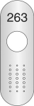 Garderobe nummering met deurbescherming, zilver C+P EvoloPlus