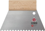 Adhesive spatula box serration LxW 180x180 mm Toothing C1 4x4x4 mm Hardened steel wooden moulding swan