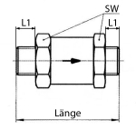 Terugslagklep, rechtdoor type AG