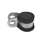 Halterungsschelle DIN 3016 RSGU Ø Band 12 W1 Stahl verz. Gummieinlage