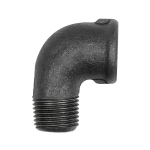 Winkel 90° Nr.92 Temperguss schwarzu Rp R schwarz