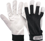 Nappaleder-Handschuhe Geweberücken schwarz EN 388, Kat. II, Main Tecwerk