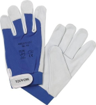 Nappaleder-Handschuhe Geweberücken, blau EN 388, Kat. II, Donau Tecwerk