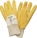 Nitril-Handschuhe gelb teilbeschichtet EN388/420 Kat.II , Lippe Tecwerk