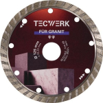 Diamanttrennscheibe 22,23 Ø Segment HxS Universal Granit Tecwerk