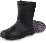 Sicherheitsschlupfstiefel, Rindleder S3, Webpelzfutter, schwarz/blau Remisberg GROENLAND