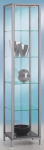Glasvitrine H1860xB400xT400, Alu silber metallic BST Systeme