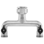 Zweiwegeventil vertikal IG G3/4+G1 2 AG G3/4 MS Cr Geka plus