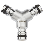 Y-Abzweigstecker Messing Cr Geka plus