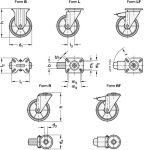 Transportrollen 22885-100-K-LF-L-STE