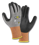 Handschuhe schnitthemmend E Nitril grau-meliert/orange/schwarz Texxor 2630
