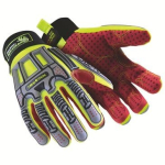 Schnittschutzhandschuhe Gr. 06 Kunstleder, rot gelb schwarz grau uvex HexArmor Rig Lizard 2039 60682