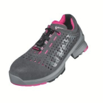Sicherheitsschuhe Damen, gelocht W10, S1, grau pink uvex 1, 8561/7